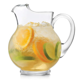 Libbey Acapulco table display, two pitchers shown on a stylish table.