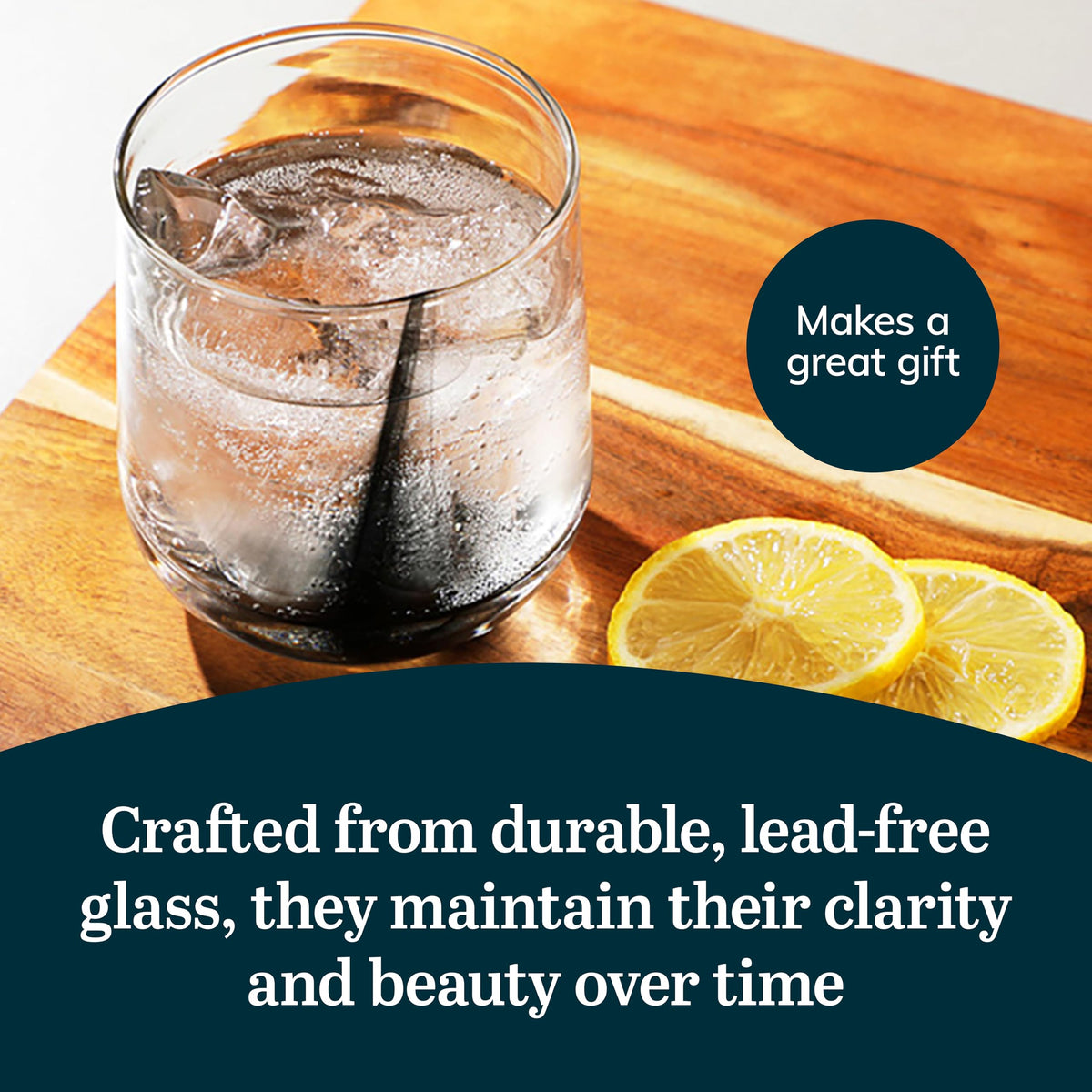Libbey Ascent Black Ribbon dishwasher-safe glassware for easy cleanup.