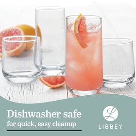 Libbey Ascent dishwasher-safe care for quick cleanup
