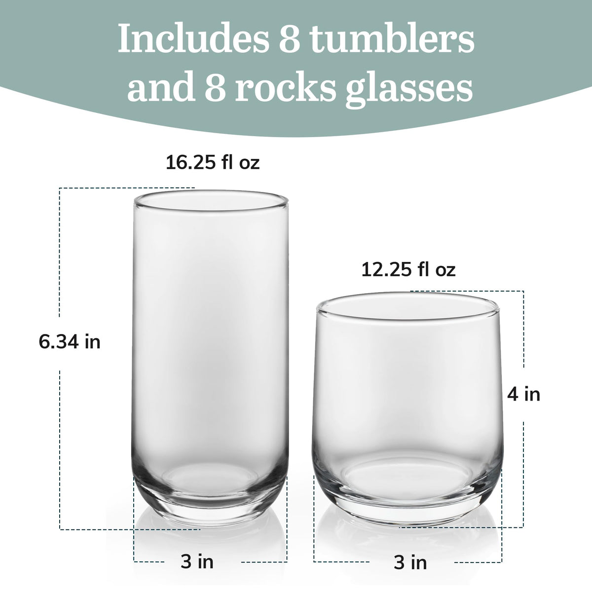 Libbey Ascent glassware on dining table elevating dinner setting