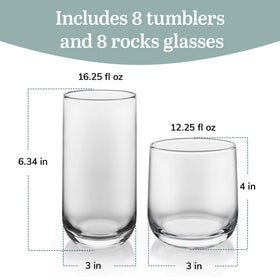Libbey Ascent glassware on dining table elevating dinner setting