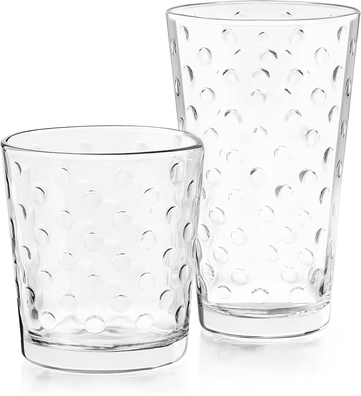Libbey Awa elegant polka-dot glassware enhances any table.