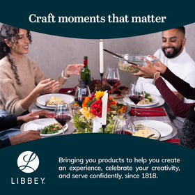 Libbey Baker’s Basics stackable design saves cabinet space