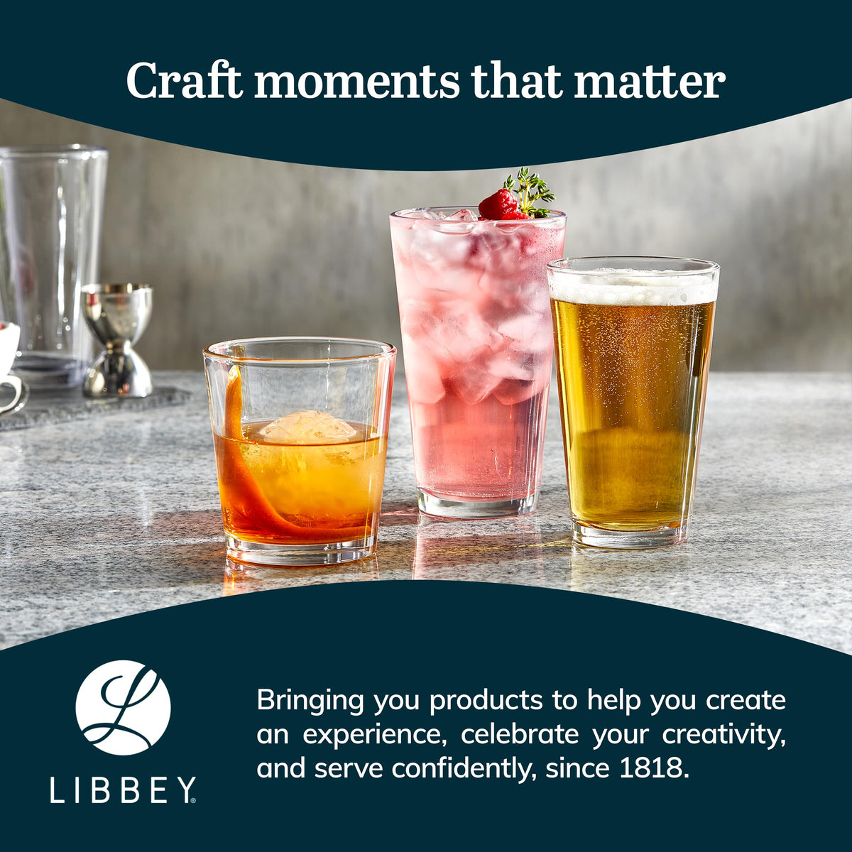 Libbey mixed drink glass, 12 oz, great for cocktails and spirits with friends.