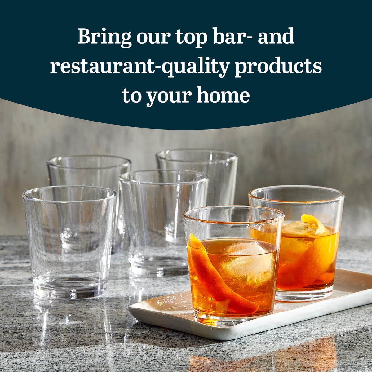 Libbey rocks glass, 12 oz, clear and sturdy for everyday beverages on ice.