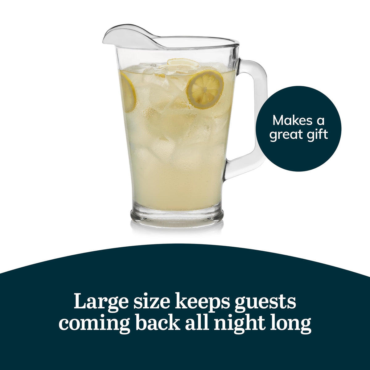 Great for lemonade, iced tea, and water during gatherings