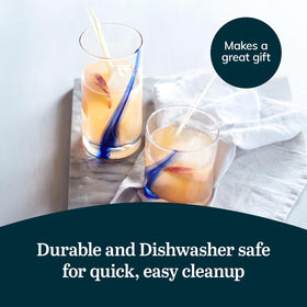 Libbey Blue Ribbon dishwasher-safe glassware for easy cleanup