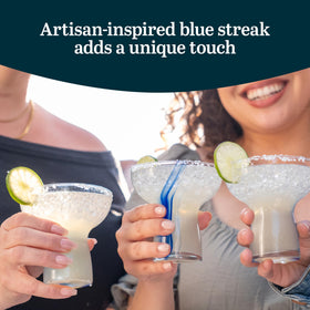 Libbey Blue Ribbon lead-free margarita glasses for safe daily use.