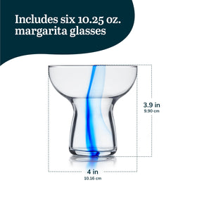 Libbey Blue Ribbon lightweight margarita glasses easy to handle during gatherings.