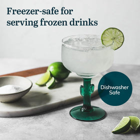 Libbey cactus margarita glasses are lead-free and BPA-free for peace of mind.