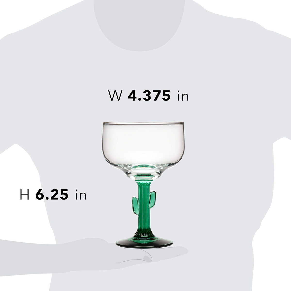 Libbey cactus margarita glasses are freezer-safe for refreshing frozen drinks.