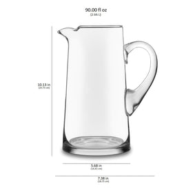 Libbey Cantina Pitcher requires hand washing to preserve charm.