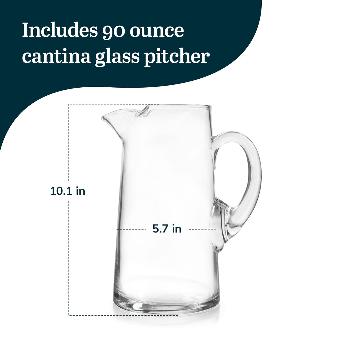 Libbey Cantina Pitcher close-up on the spout for mess-free pouring.