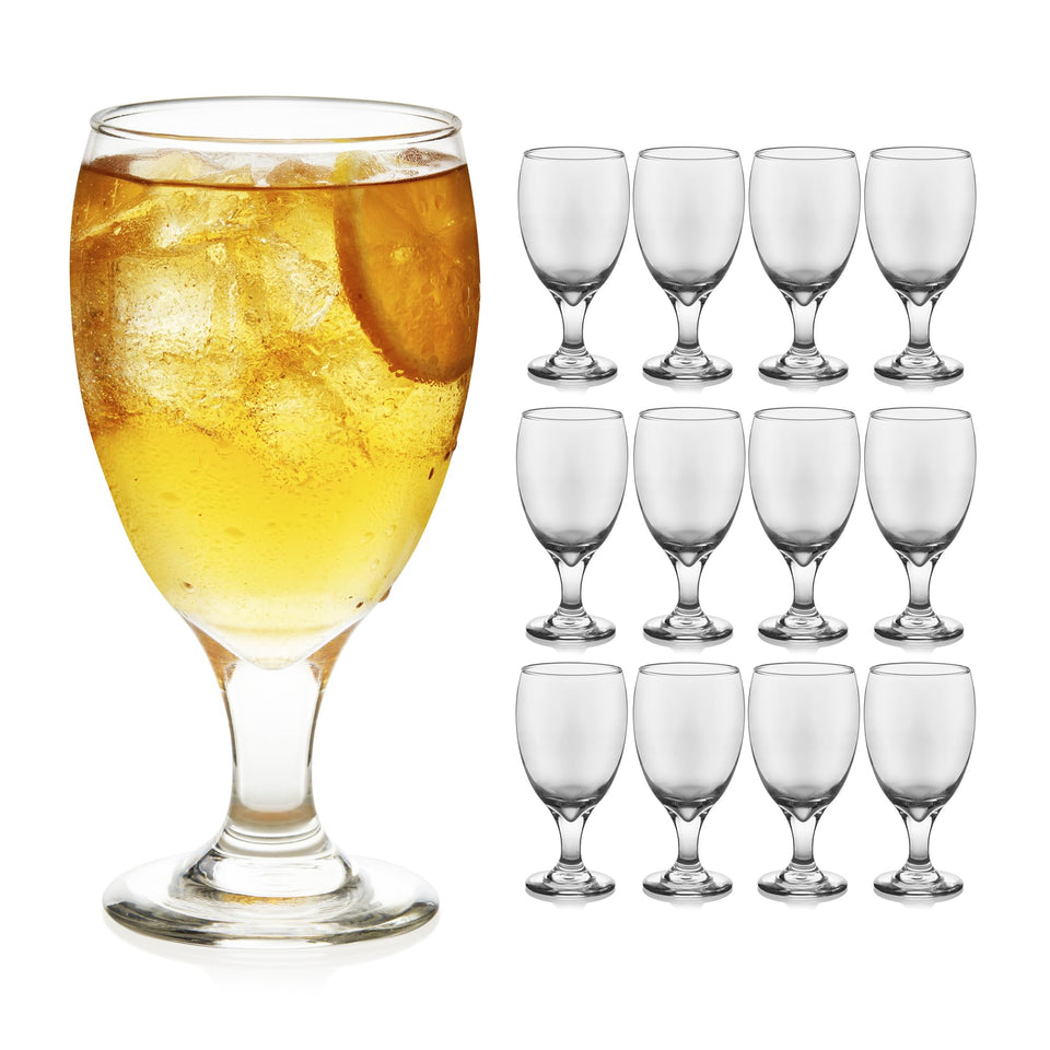 Libbey Classic Glass Goblets on a table setting, ideal for elegant entertaining.