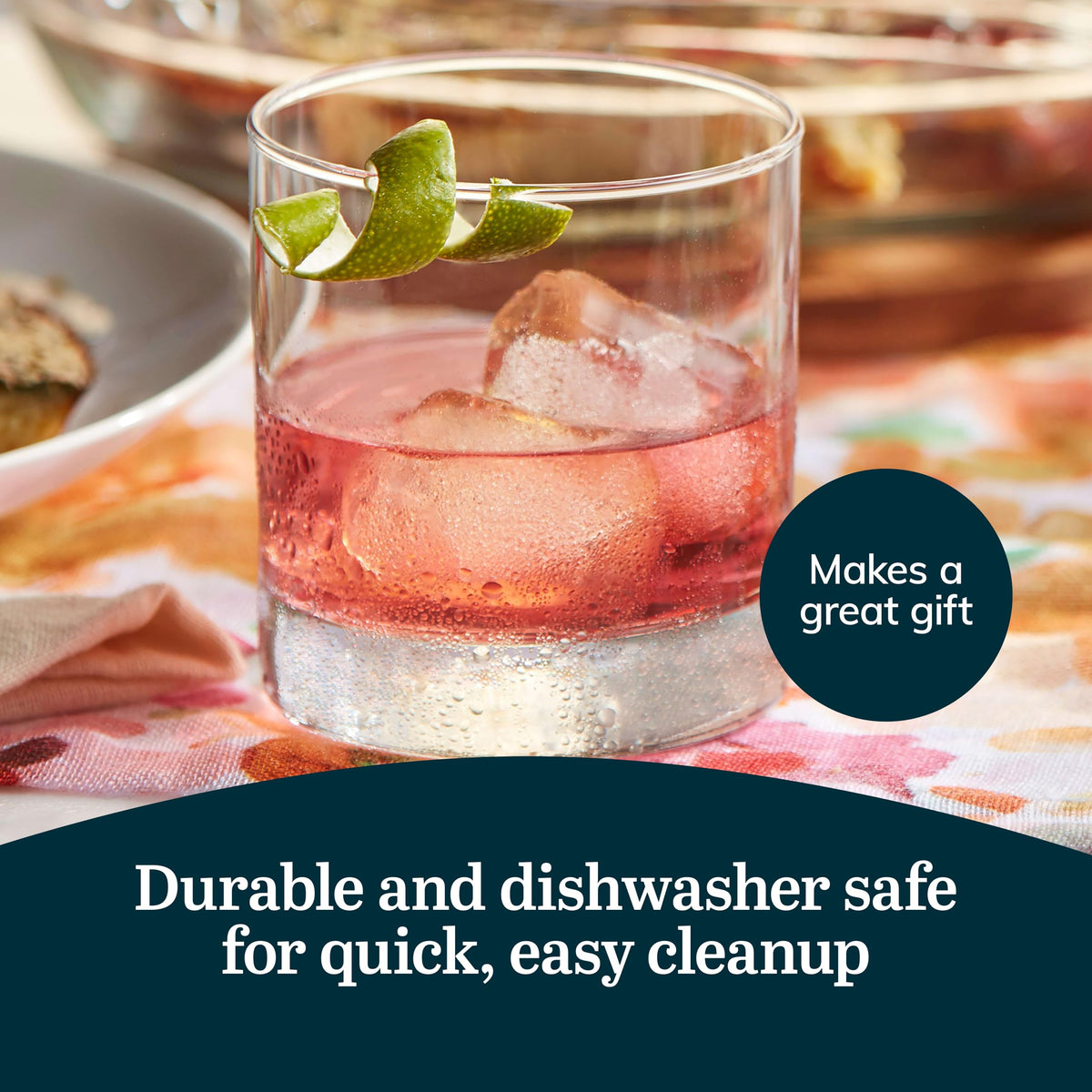 Libbey clear drinking glasses offer durability for daily use