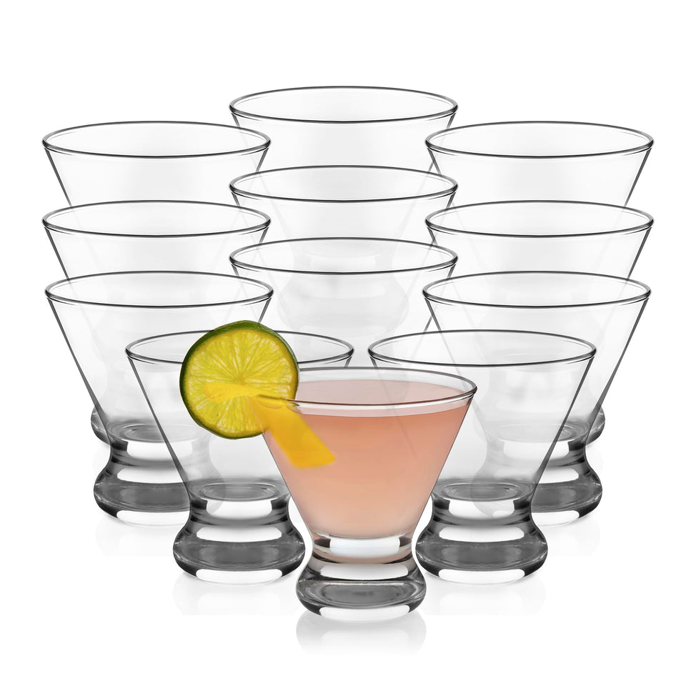 Libbey Cosmopolitan stemless martini glasses set of 12 for stylish entertaining