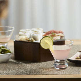 Libbey cosmopolitan stemless martini glasses lead-free glass for safe use