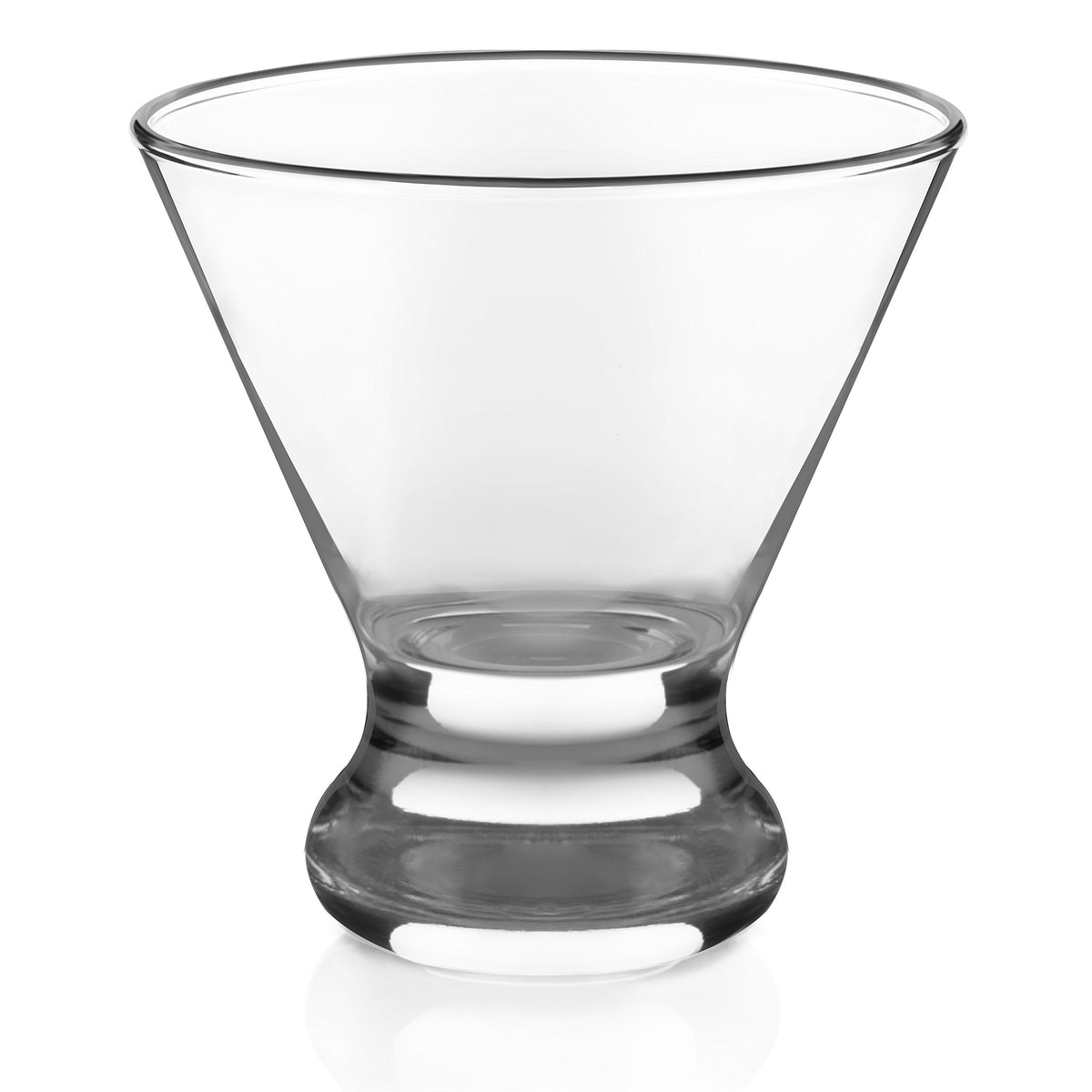 Libbey cosmopolitan stemless martini glasses party setup
