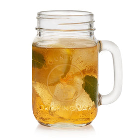 Libbey County Fair jar with handles, 12-pack, for easy serving.