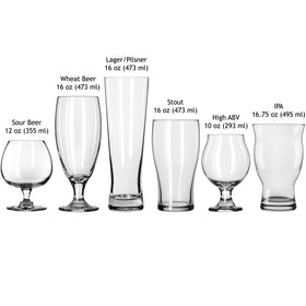 Libbey Craft Brews lager-pilsner 16oz glass elevates clarity and bright carbonation.