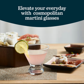 Libbey dishwasher-safe cocktail glasses enable quick cleanup after gatherings.