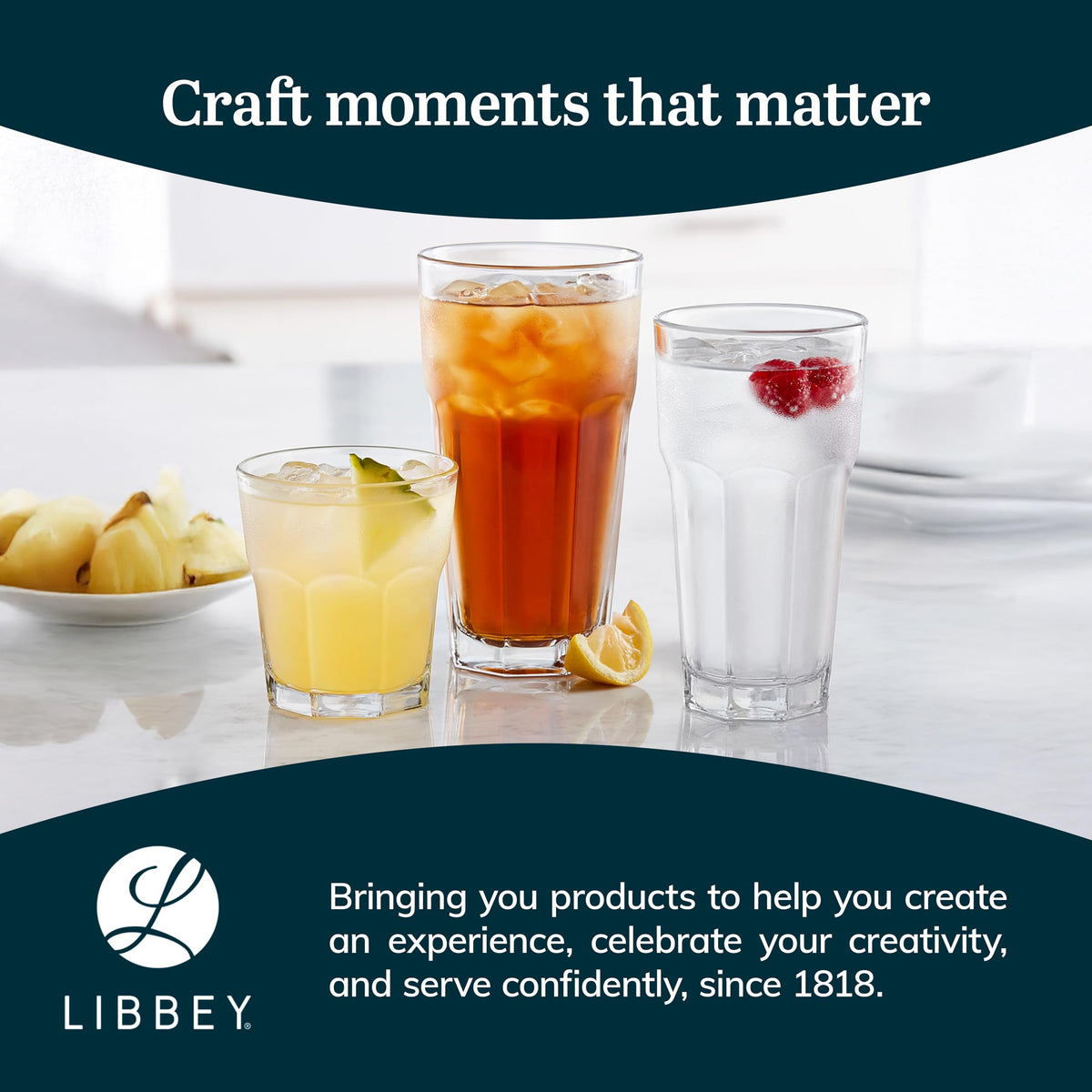Libbey Gibraltar 12oz rocks glass on dining table sets a refined mood.