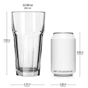 Libbey Gibraltar 22 oz iced tea glass for generous servings of iced drinks