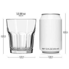 Libbey Gibraltar Duratuff heavy-base glass highlighting stability during pours.