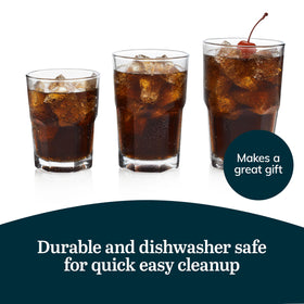 Libbey heavy-base glass ensures stability for confident pours.