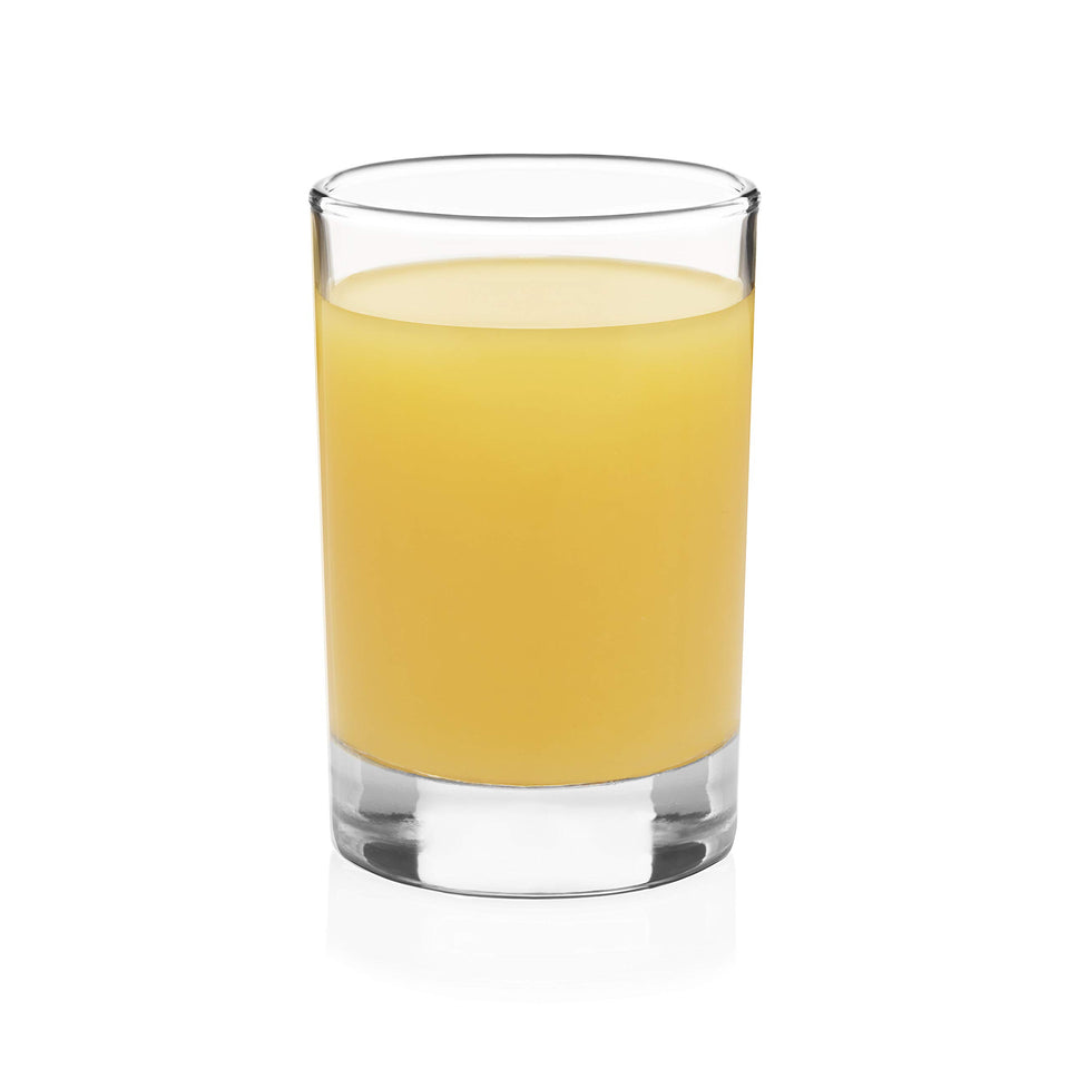 Libbey heavy base juice glass, clear view, ideal for everyday juice serving