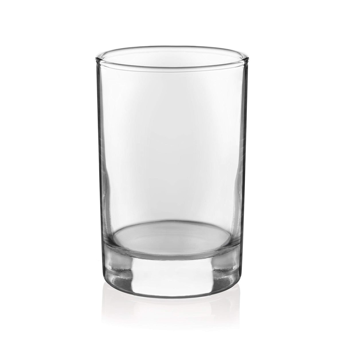 Libbey heavy-base juice glass side view with elegant silhouette