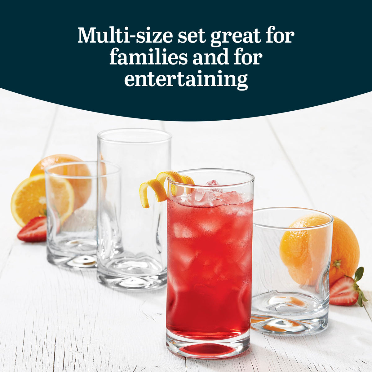 Libbey Impressions 12-ounce rocks glass perfect for sipping drinks.