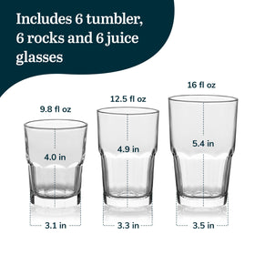 Libbey juice glass 9.8oz, a crisp, everyday sipping option.