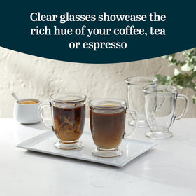 Libbey Kona clear glass mug highlighting rich beverage hues