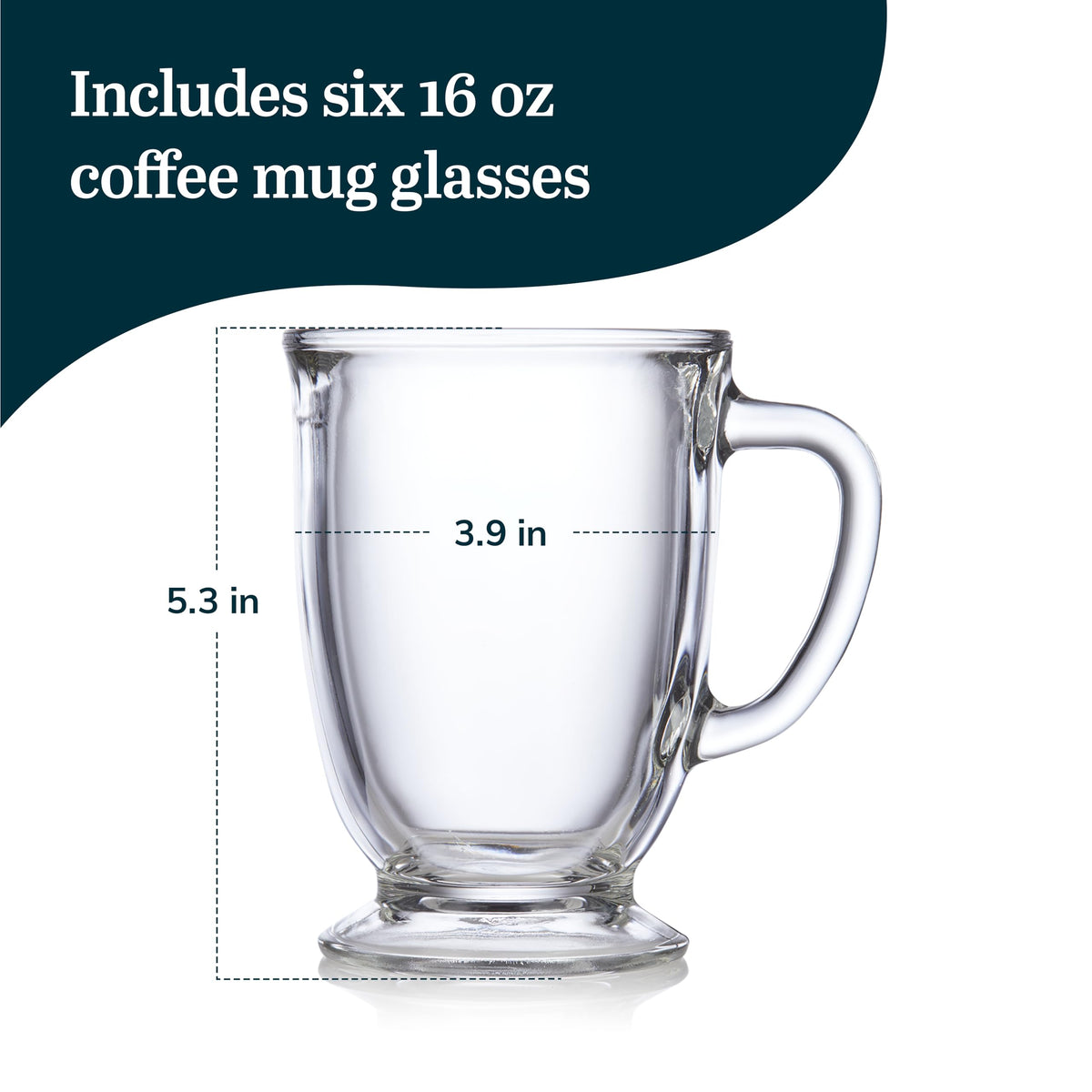 Libbey Kona mug with footed base for added stability