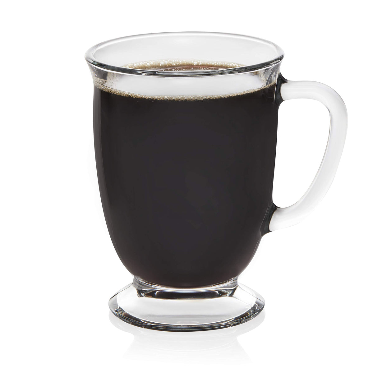 Libbey Kona glass mugs with elegant handles for everyday use