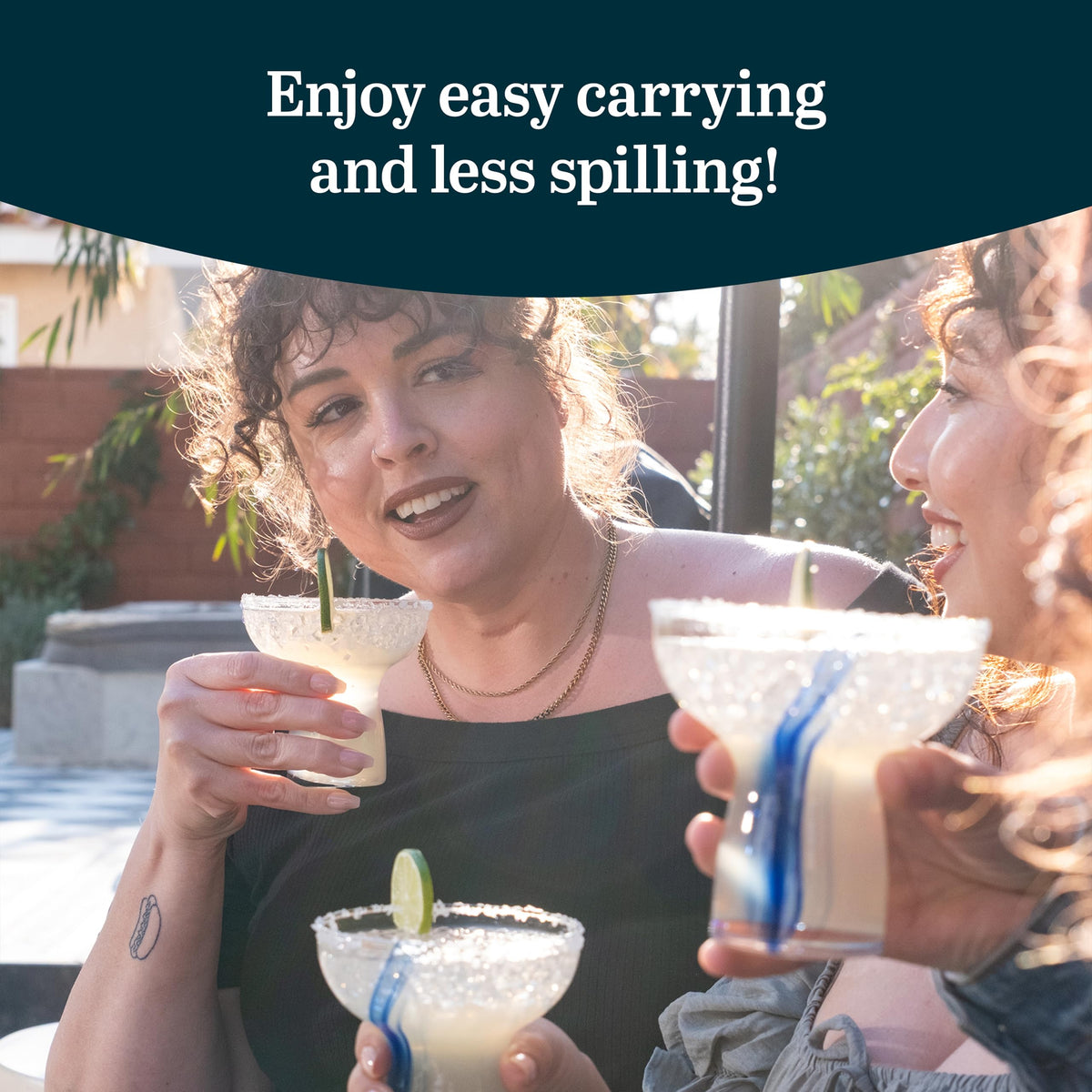 Libbey margarita glasses stack neatly for compact storage between gatherings