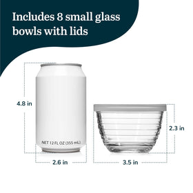 Libbey meal prep bowls for storing ingredients and toppings