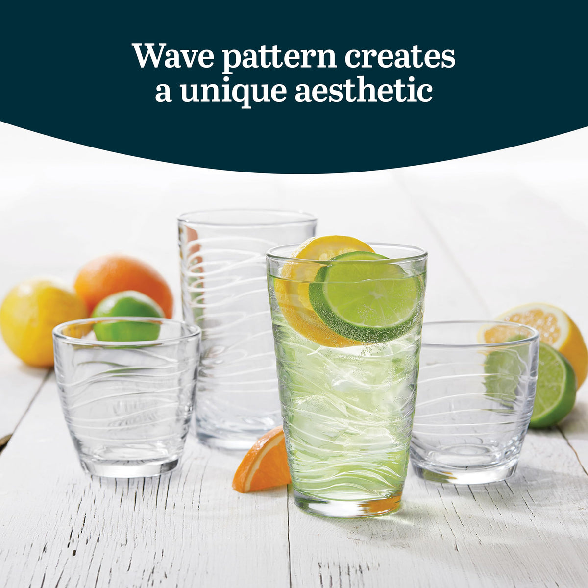 Libbey Orbita wave design highlights grip and texture.