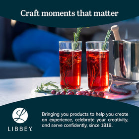 Libbey Polaris versatile glass for water, juice, soda, and cocktails.
