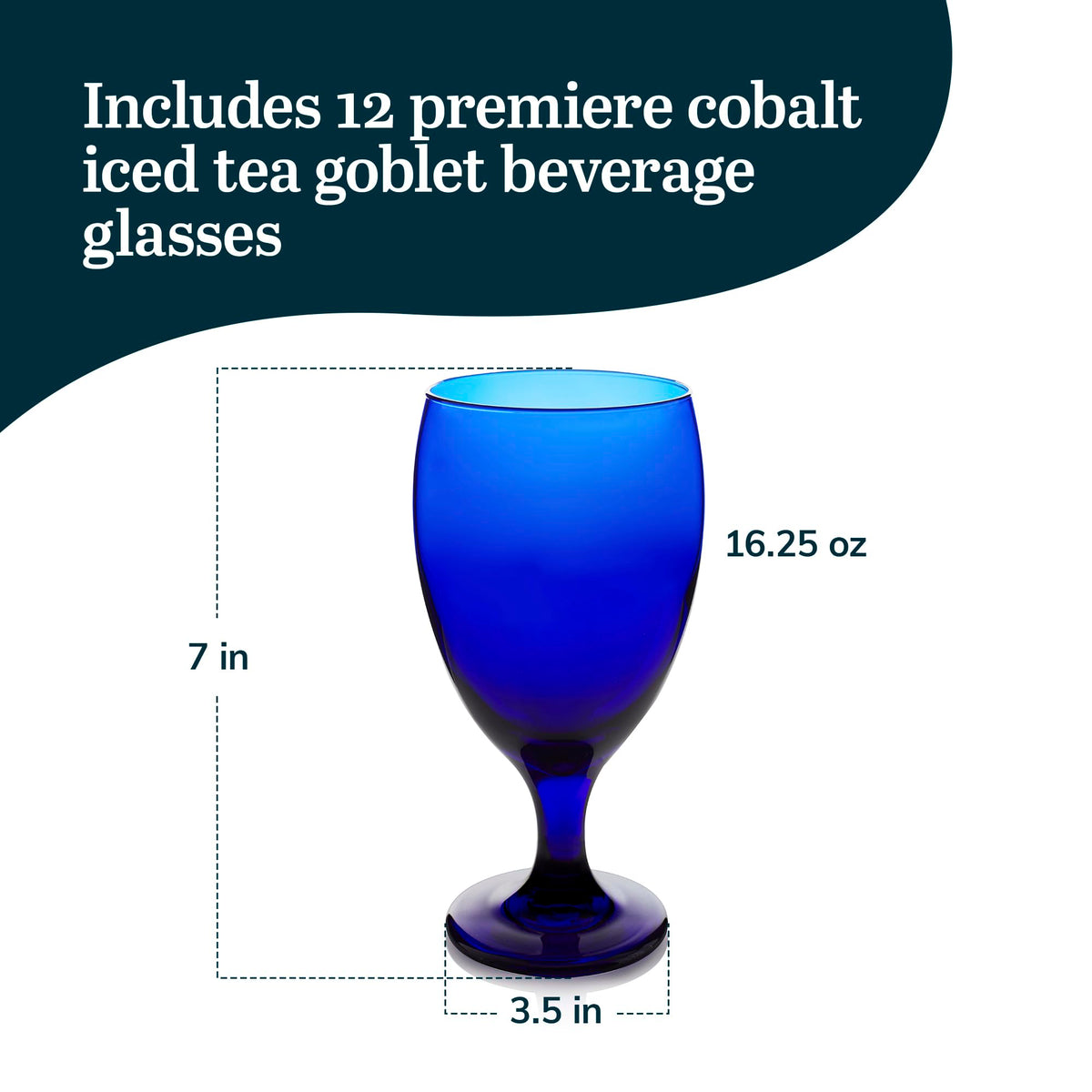 Libbey Premiere balanced-base glasses prevent tipping on tabletops.