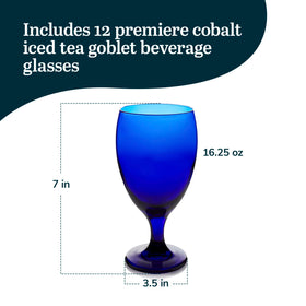 Libbey Premiere balanced-base glasses prevent tipping on tabletops.