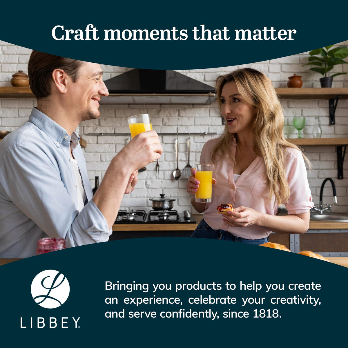 Libbey Province glasses ready for serving beverages at a stylish dinner party.