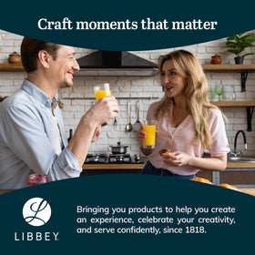 Libbey Province glasses ready for serving beverages at a stylish dinner party.