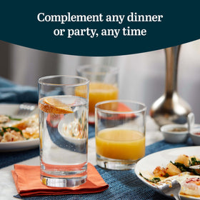 Libbey Province rocks glass with lines designed for cocktails or spirits at gatherings.