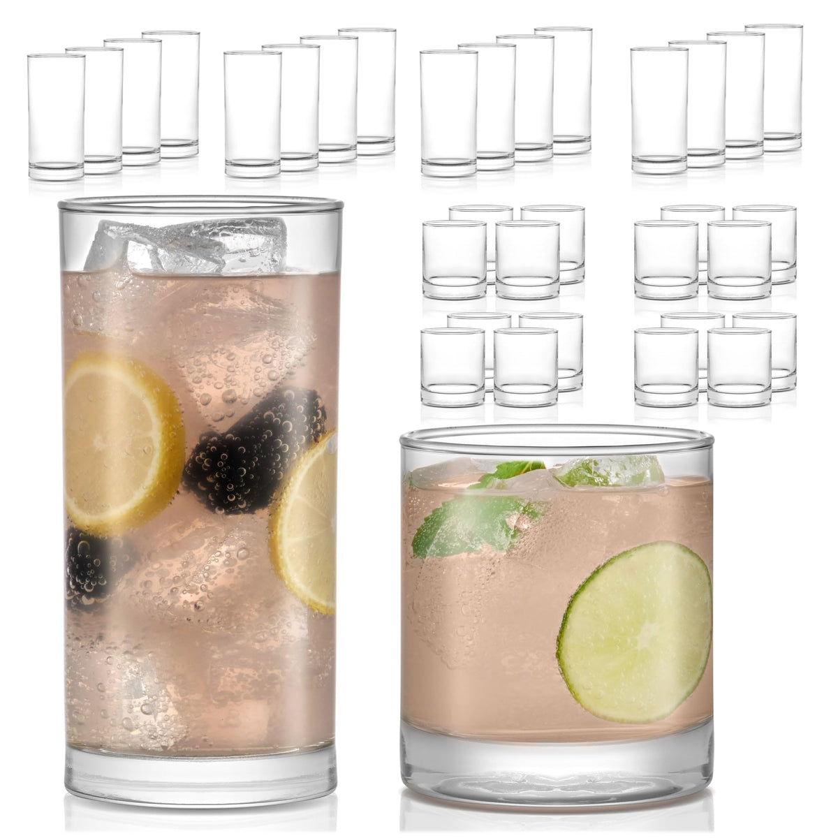 Libbey Province tumbler with lines for everyday sipping and refined tabletop appeal.