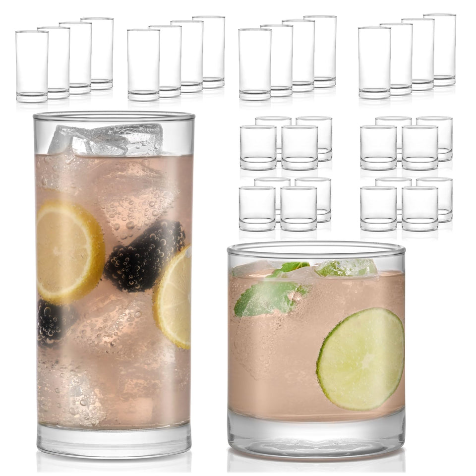 Libbey Province tumbler with lines for everyday sipping and refined tabletop appeal.