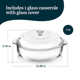 Libbey round casserole in oven even heating for cozy family meals