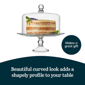 Libbey Selene cake stand on display as a versatile centerpiece