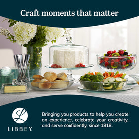Libbey Selene wedding table setup adds refined glass accents